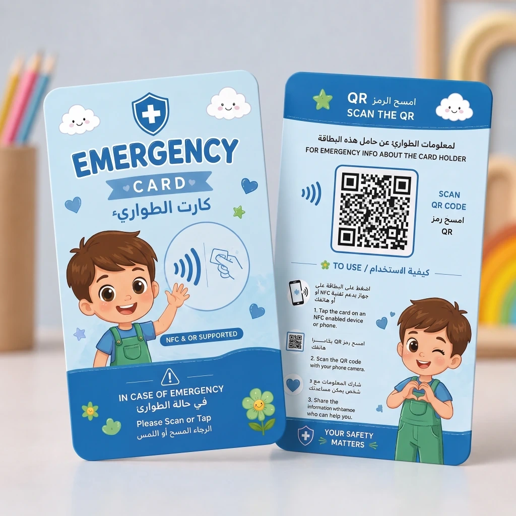 Emergency Card for Boys - NFC/QR