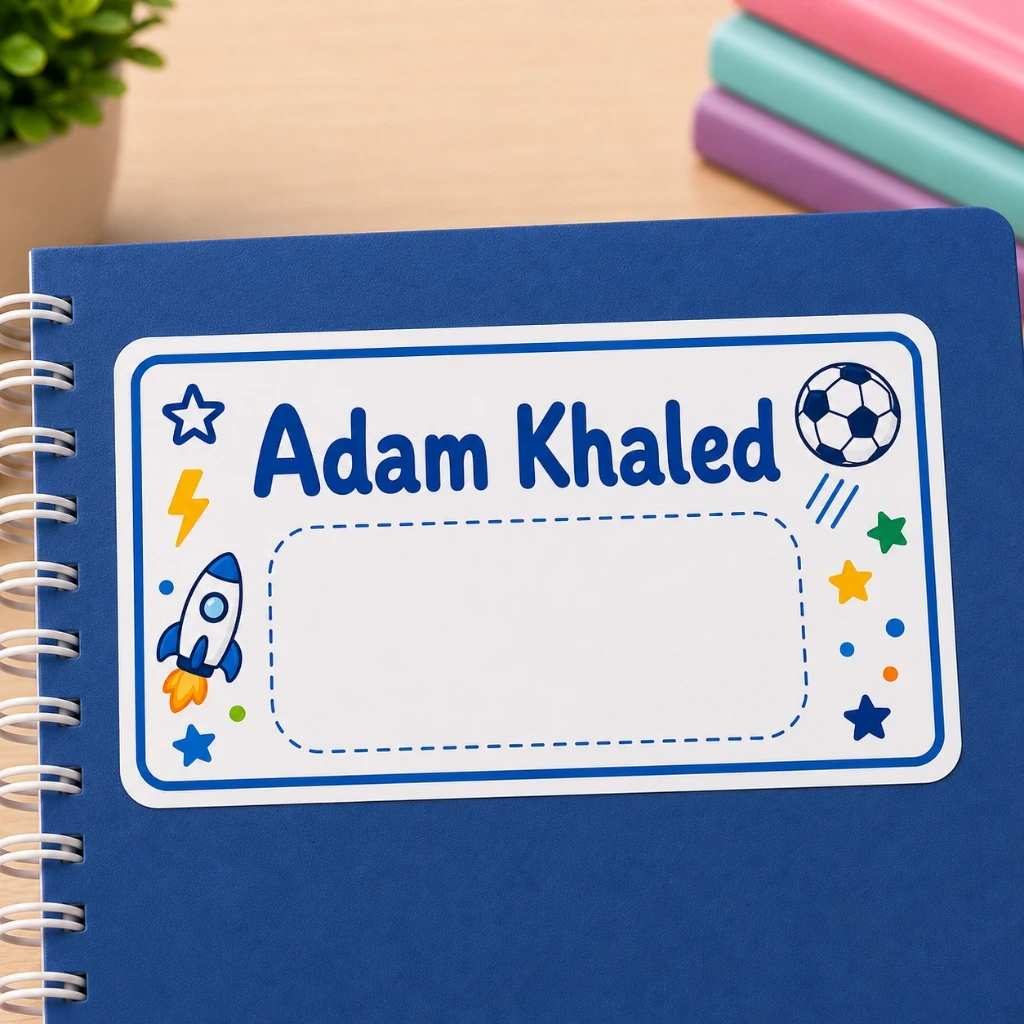 Book & Notebook Name Labels — Boys