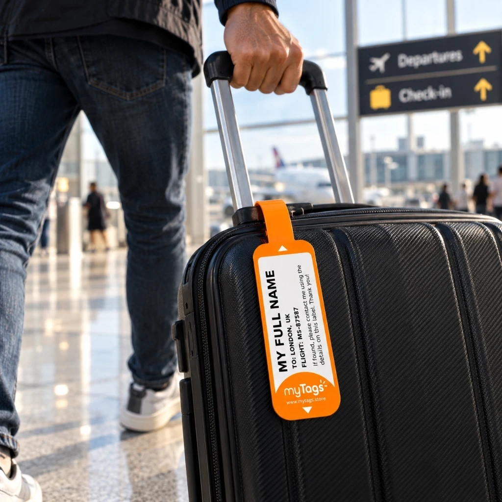 Travel Bag Contact Label - QR thumbnail 3