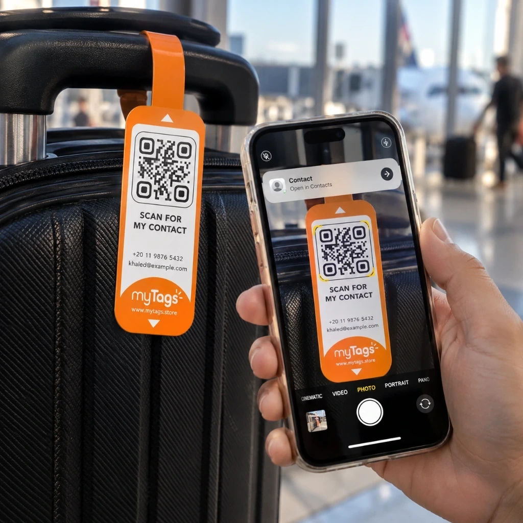 Travel Bag Contact Label - QR thumbnail 2